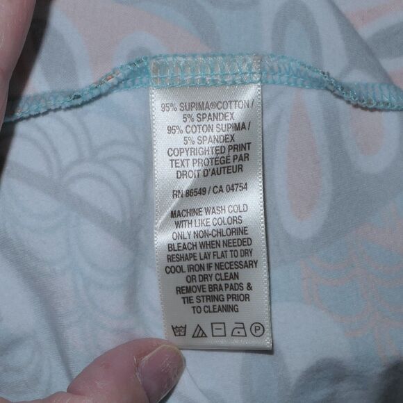 Tommy Bahama Sz S 60s Style Backless Bodycon Geometric Floral Dress Supima EUC - Picture 11 of 14